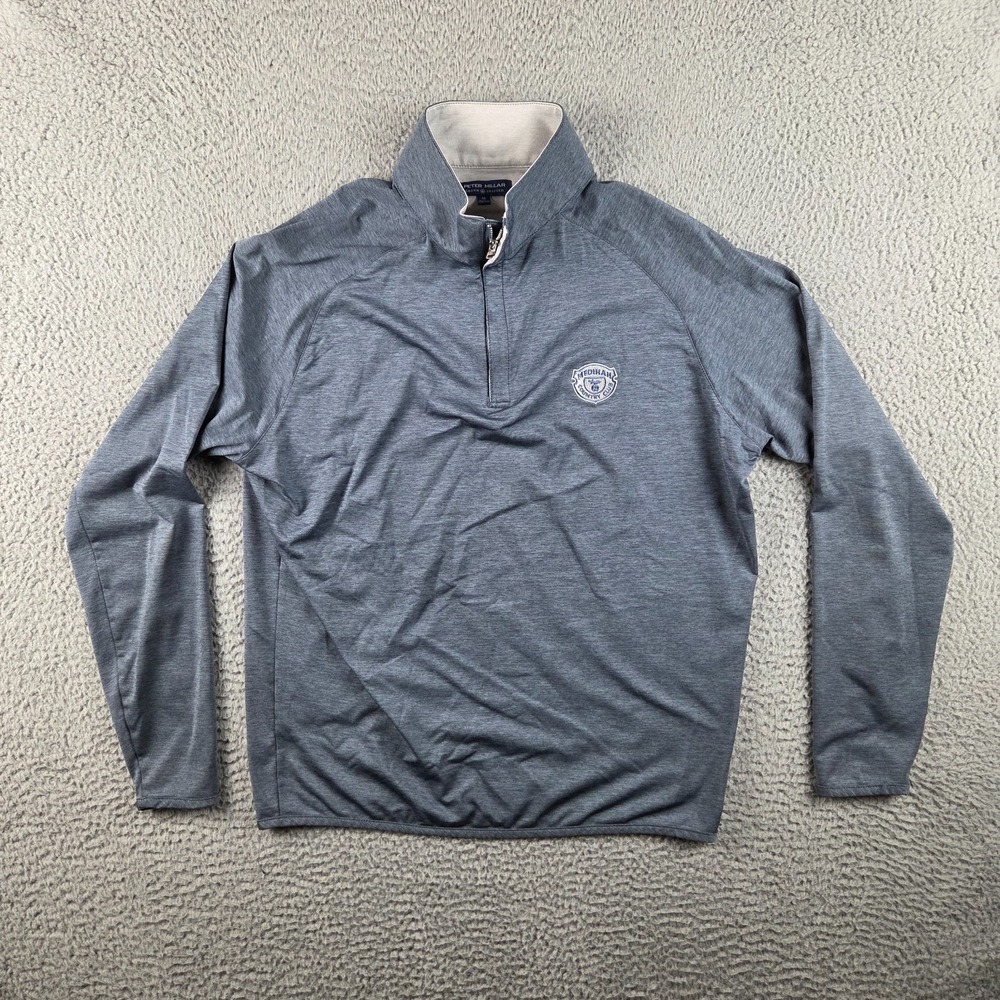 Peter Millar Crown Crafted Stealth Performance 1/4 Pullover Mens M Medinah